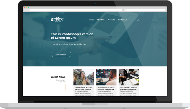Office Group Desktop Home Page Website Preview