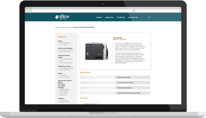 Office Group Desktop Website Preview